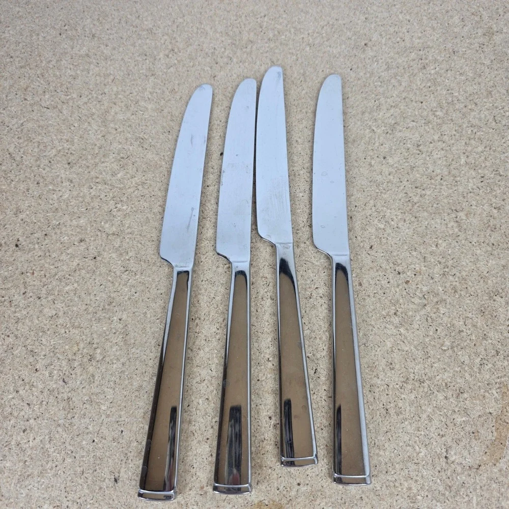 Oneida Icarus Stainless Steel Dinner Knives Set of 4 Serrated‎ Mirror Flatware